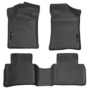 Nissan Altima Floor Liners - Front + Rear - Husky Liners - WeatherBeater - Black - `13-`27